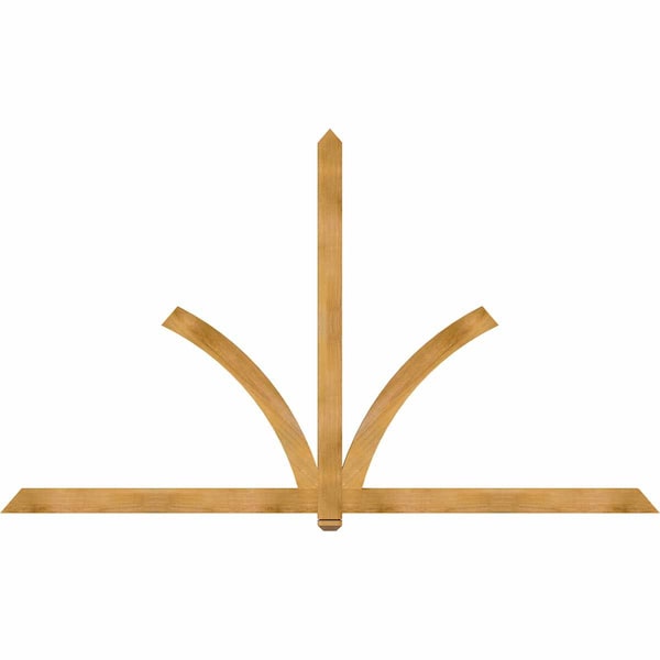 Ekena Millwork Redmond Rough Sawn Timber Gable Bracket, Western Red Cedar, 108"W x 63"H x 2"D x 4"F, 14/12 Pitch GBW108X63X0204RED00RWR - main